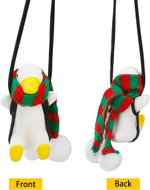 Car Rear View Mirror Christmas Duck Charms Pendant Hanging Accessories (White duck)