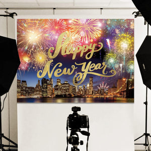 7x5FT Happy New Year Background Banner 2024