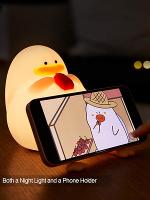 Night Light for Kids - Happy Duck Premium Silicone Lamps