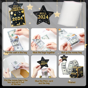 2024 Happy New Year Money Box for Cash Gift Pull