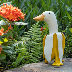 Funny Large Banana Duck Garden Statues Decoration, Weird Duck Gnomes Garden Art