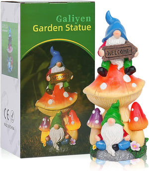 11.8'' Garden Gnome Outdoor Funny Solar Gnomes Figurine