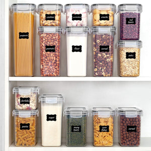 24 pcs Plastic Kitchen and Pantry Organization Canisters