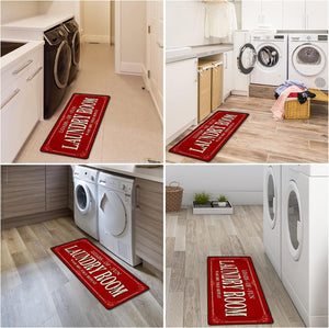 Laundry Mats Mudroom Runner Farmhouse Kitchen Floor Mat (Red, 20 X 47 inch)