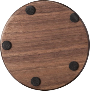 8 Pieces Wooden Coasters Cup Coaster Set Decor for Bar Kitchen Home Apartment, Walnut Wood