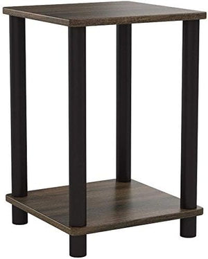 Turn-N-Tube Haydn 2-Pack End Table, Walnut/Brown