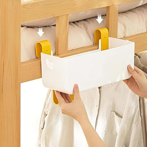 Bunk Bed Storage Caddy Accessories for Top Bunk Bedside for Hanging in Loft Rv Camper - White