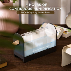 500ml Flame Diffuser, Aroma Essential Oil Diffuser, Ultrasonic Cool Mist Humidifier, LF500M Fire Diffuser
