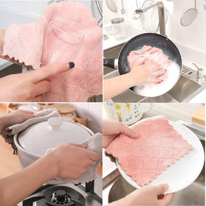 Super absorbent kitchen towels for drying dishes (10 Pack)