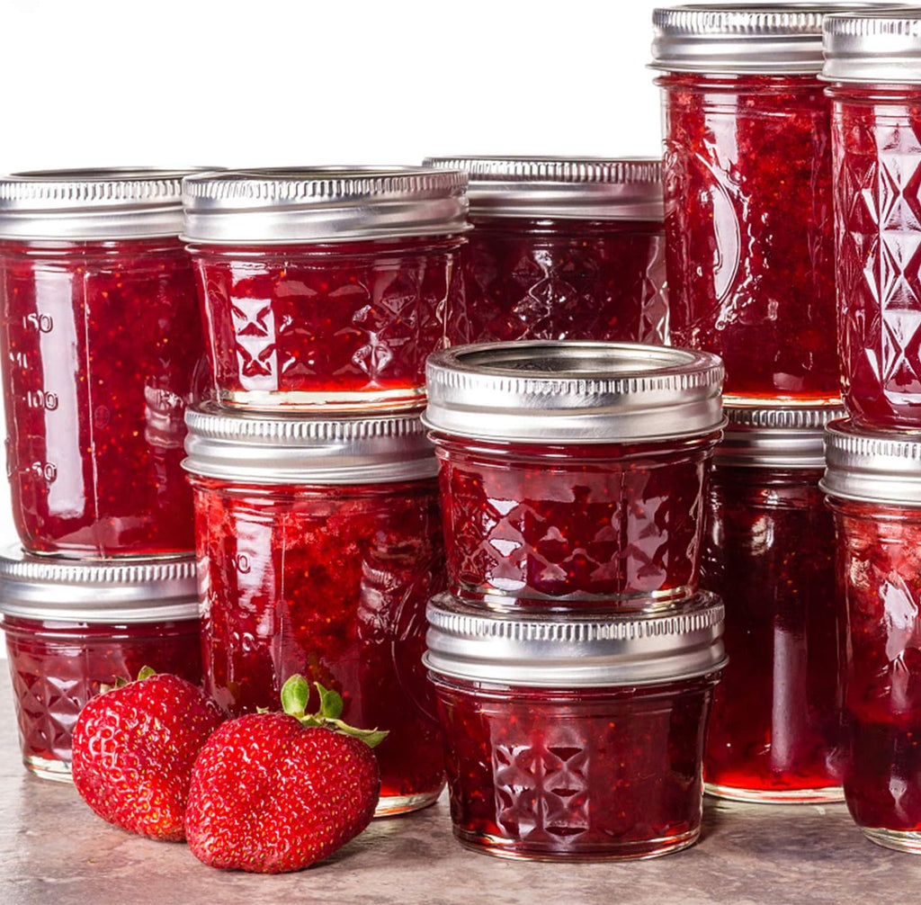 40 Pack Mason Jars 4 oz Canning Jars w/ Regular Lids