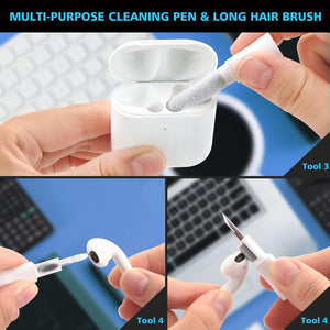 MultiTool AirPod Cleaner Kit,Cell Phone Cleaning Repair and Recovery iPhone and iPad , (TypeC) Charging Port, White