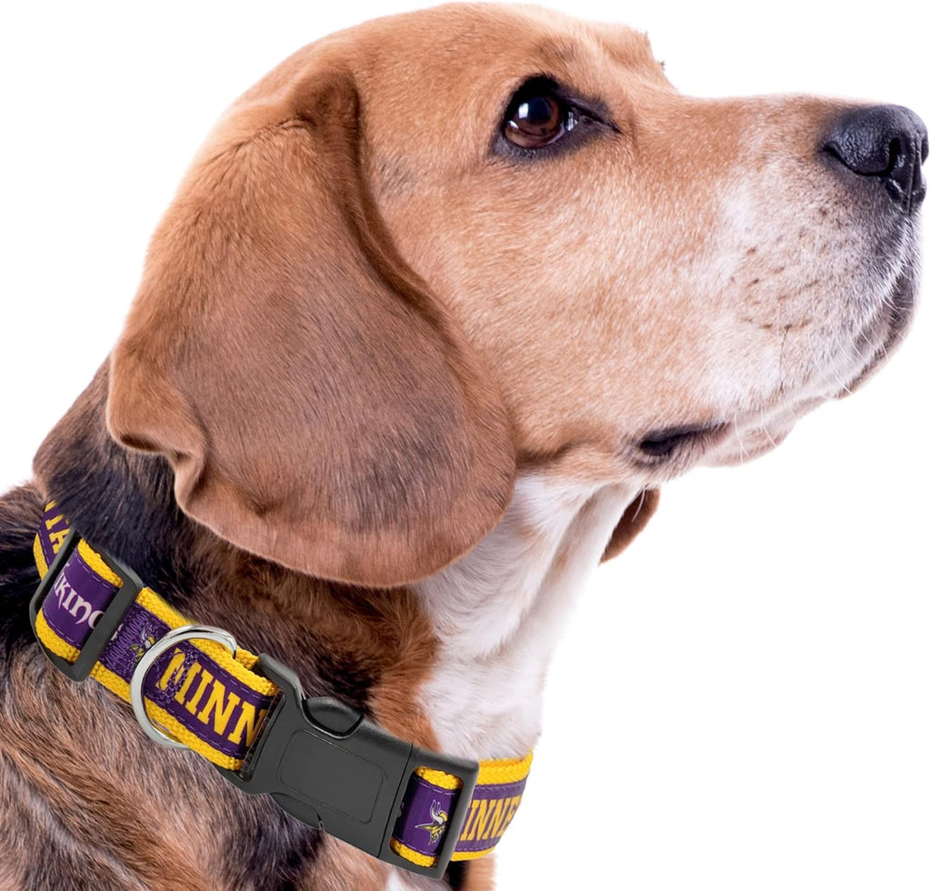 NFL PET Collar Minnesota Vikings Dog Collar, Medium Football Team Collar for Dogs & Cats