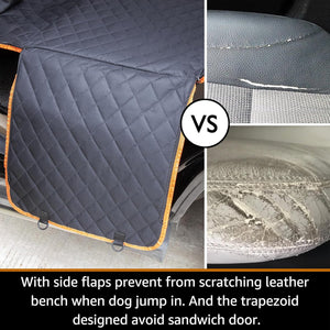 Dog Car Seat Covers W, aterproof, Dog Seat Cover with Side Flaps from Scratching, Standard