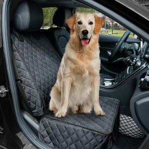 Waterproof Front Seat Car Cover, Full Protection Dog Car Seat Cover with Side Flaps, Nonslip Scratchproof