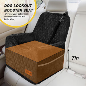 Dog Car Seat for Small/Medium Dog Suitable for Dogs Under 35 Lbs (Black)