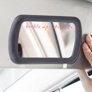 2PCS Buckle Up Rearview Mirror Decal, Car Sticker Mirror Decal, Rearview Mirror Decal