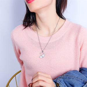 Stainless Steel Cat Kitty Necklace for Women Men Matching Cat Love Heart Yin Yang Necklace for Couples Friendship Jewelry Gift