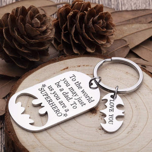 Fathers Day Dad Birthday Keychain For Daddy Step Dad To Be Husband From Daughter Son Wife Kids I Love You Key Ring