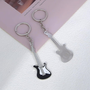 6pcs Aesthetic Punk Music Guitar Keychain, Guitar Keyring Cute Key Chain Key Rings For Music Lovers