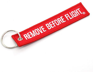 Remove Before Flight Key Chain - Red/White 1pc