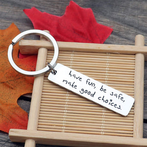 Drive Safe Keychain for Son Daughter, Graduation Gifts for College Students, Sweet 16 Key Chain