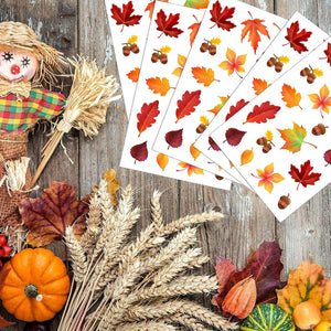 540 Pieces Thanksgiving Fall Autumn Leaves Stickers Thanksgiving Stickers Maple Leaves, Classic Style