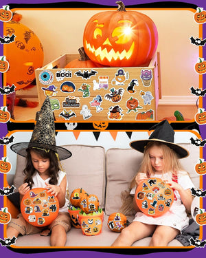 300 PCS Halloween Stickers for Kids, Halloween Pumpkin Stickers