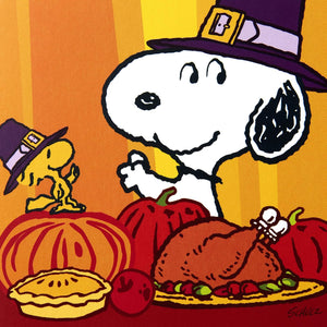 Pack of Peanuts Thanksgiving Cards, Snoopy and Woodstock (10 Cards with Envelopes)