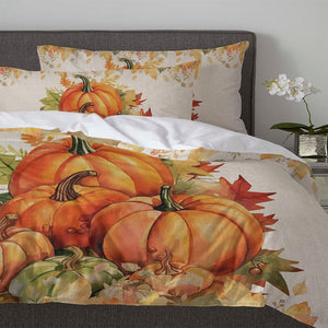 3 Pieces Fall Bedding Set Cal. King Size, Soft Duvet Cover Set Comforter Cover Set with Zipper Closure