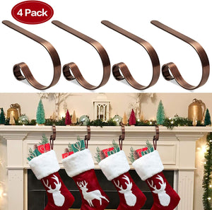 Christmas Stocking Holders for Mantle Set 4,Lightweight Stocking Holder No-Slip Stocking Hangers