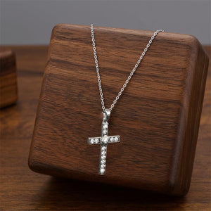 Dainty Silver Cross Pendant, Zircons Alloy Pendant, Necklace Birthday or Chrismas Holiday for Women and Man(Without chain)