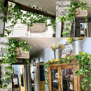 3pcs Artificial Hanging Plants, 3.6ft Fake Ivy Vine for Wall House Room Indoor Outdoor Decoration (No Baskets)