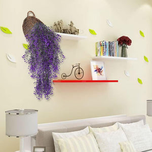 2Pack Artificial Hanging Plants Fake Ivy Vine Fake Vine Plant for Wall Home Garden Wedding Party Indoor Outdoor Office Decor (Purple)