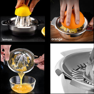 Citrus Lemon Orange Grapefruit Juicer Manual Squeezer 304 Stainless Steel Robust Hand Juicer