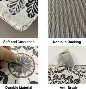 Cushioned Anti Fatigue Kitchen Rug Set, 2 Pieces Non Slip Waterproof Kitchen Mats for Floor, Multicolor