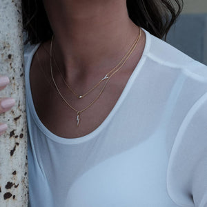 18K Gold Plated Delicate Charm Gold Necklaces | Tiny Pendant Layering Chain