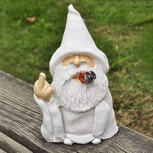 Middle Finger Figurine Ornaments, Funny Garden Gnomes Outdoor Statues 5.9 Inch