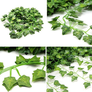 12 Pack Fake Vines for Room Decor Artificial Ivy Garland with Clip Green Flowers Hanging Plants