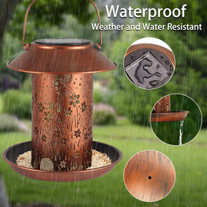 Bird Feeders for Outdoors Hummingbird Solar Lanterns Outdoor Waterproof Hanging Garden Decor