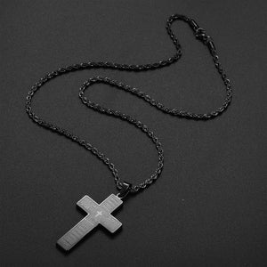 Cross Pendant Rope Chain Necklace Baptism Confirmation First Holy Communion Christening Christian Gifts