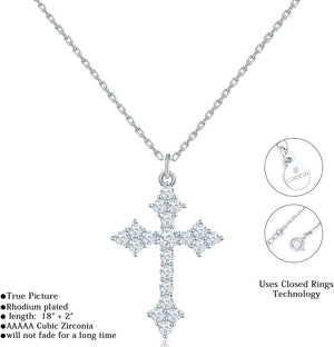 Silver Cross Necklace for Women Christmas Birthday Gifts for Women Cross Jewelry