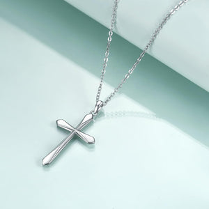 925 Sterling Silver Cross Pendant Necklace, Simple Cross Jewelry Gift for Women