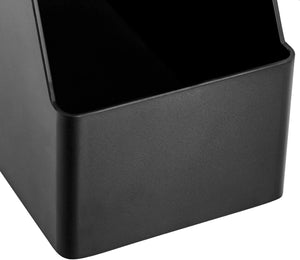 Plastic Desk Organizer - Magazine Rack, Black, 2-Pack