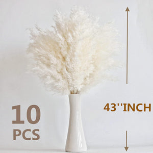 17-inch 30pcs Pampas Grass Decor, Boho Neutral Home Decor, Dried Flowers for Wedding Floral Arrangements Wall Farmhouse Bathroom Table Decor