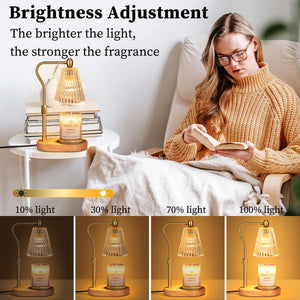 Candle Warmer Lamp with Timer Dimmer Adjustable Height for New Home Bedroom,Birthday Gifts for Women,Vintage Home Decor for Scented Jar,Valentines Day for Her
