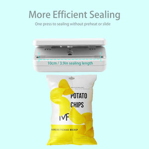 Mini Bag Sealer Handheld Heat Vacuum Sealer and Cutter, 1300mAh Rechargeable Portable Mini Sealing Machine with 3 Sealing Gear for Chip Bags Plastic Bags Food Storage