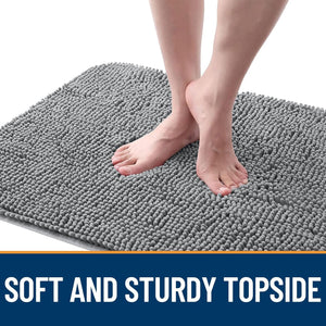 Dog Door Mat for Muddy Paws 30x20, Absorbs Moisture and Dirt, Absorbent Non-Slip Washable Mat, Quick Dry Chenille, Mud Mat for Dogs, Entry Indoor Door Mat for Inside Floor, Grey