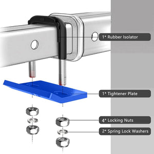 Hitch Tightener Anti-Rattle Stabilizer Heavy Duty Hitch Stabilizer for 1.25" and 2" Hitches Rust Free Hitches Clamp Trailer Ball Mount Reduce Movement