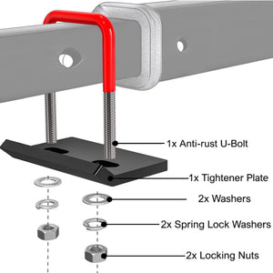 Rubber Coated Hitch Tightener for 1.25 inch and 2 Inch Tow Trailer Hitches, Anti Rattle for a Wobble Free Quiet Ride by Everything Automobiles