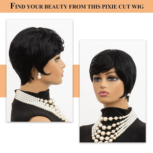 Short Wigs for Black Women Black Pixie Cut Wig Short Layered Pixie Wigs